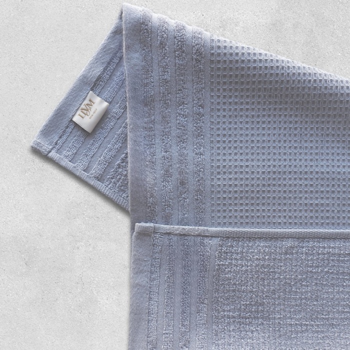 Полотенце махровое "Etell"ТМ "ЦУМ" УПл 70х140/Et серо-голубой