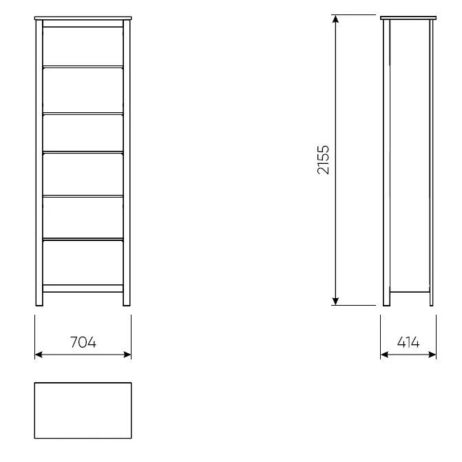 Стеллаж Novus 2.08.07.110.6 Сага 70 темно-бирюзовый