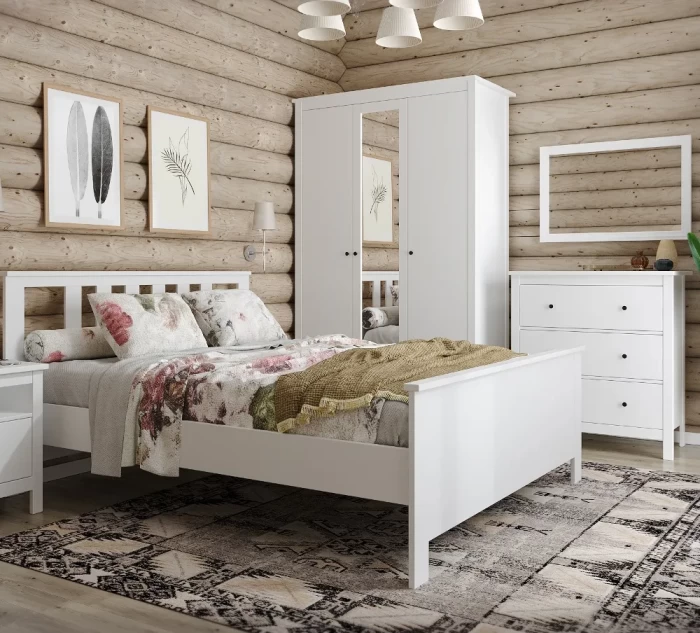 Кровать двойная  Novus Сага 2.08.04.070.1 160х200 белая