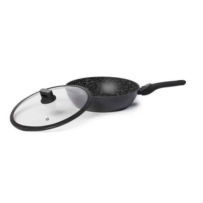 Сковорода ТМ "ЦУМ" глубокая с крышкой 28см