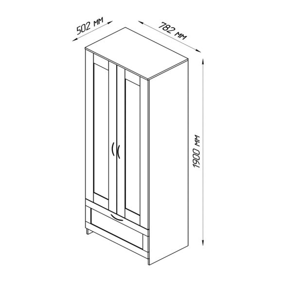 Шкаф комбинированный Novus Сириус  2.02.01.020.3 сонома