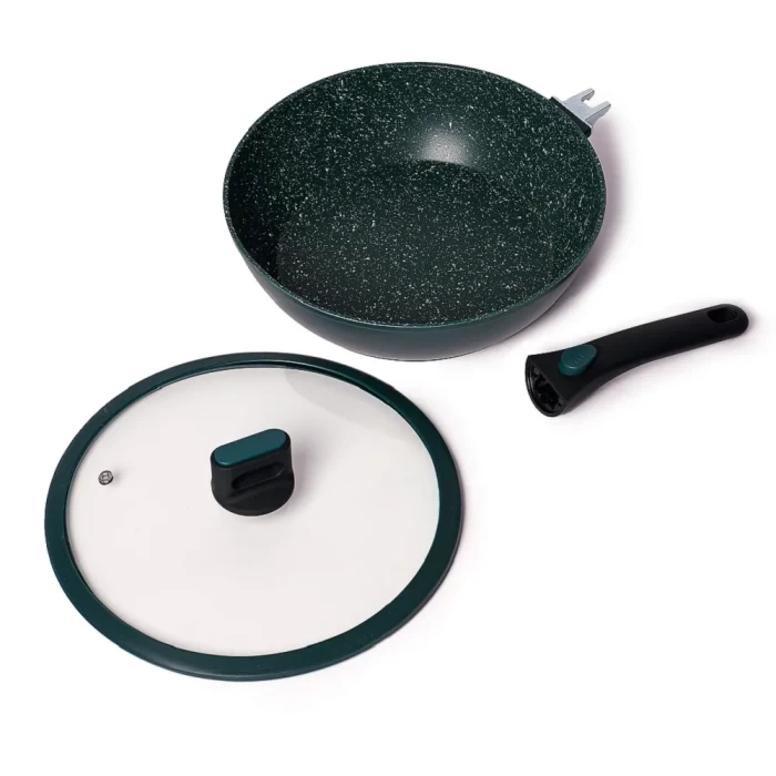 Сковорода ТМ "ЦУМ" глубокая темно-зеленая 30 см