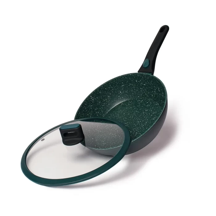 Сковорода ТМ "ЦУМ" глубокая темно-зеленая 30 см
