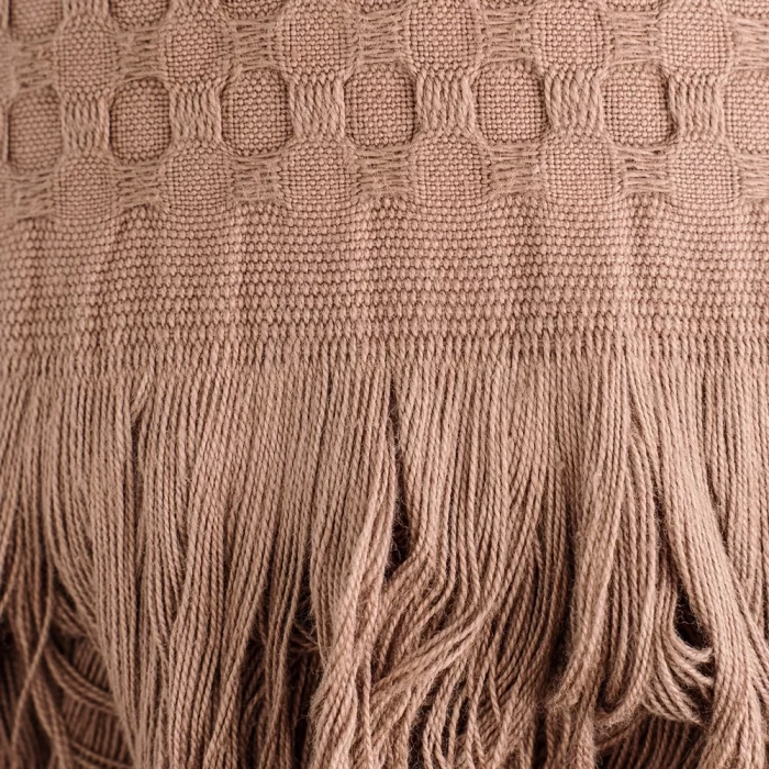 Плед вафельный с бахромой ТМ «ЦУМ» УВП 05056 бежевый 200х220см
