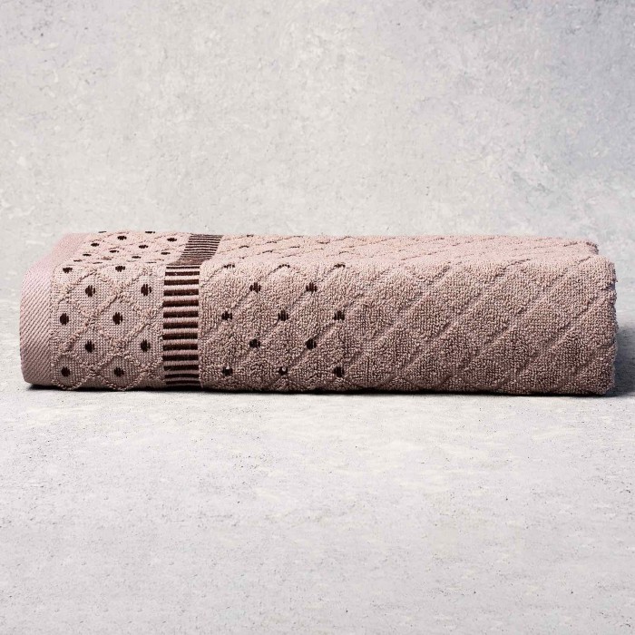 Полотенце махровое ТМ "ЦУМ" DIAMANTE (какао) 50х90см