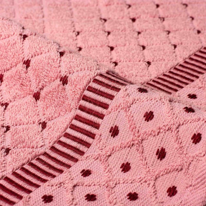 Полотенце махровое ТМ "ЦУМ" DIAMANTE (пудра) 70х140см