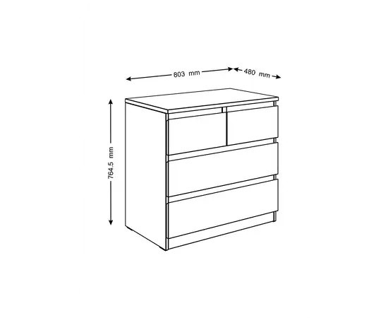 Комод Novus Мальта 2.05.02.050.5 дуб венге