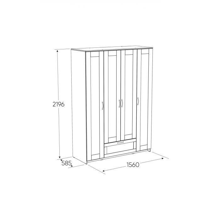 Шкаф Novus Сириус 2.02.01.490.1 белый
