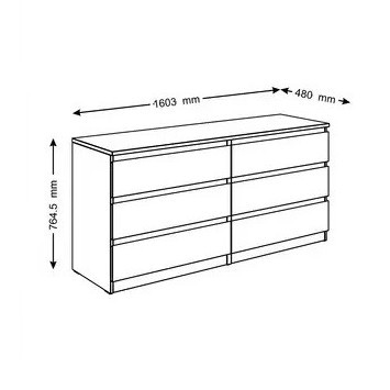 Комод Novus Мальта 2.05.02.060.5 дуб венге