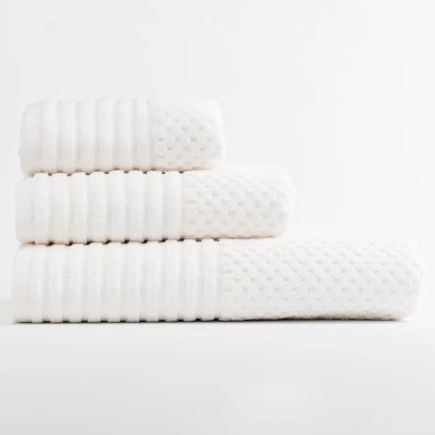 Полотенце махровое ТМ «ЦУМ» Zerotwist полоса 03244 белый 70х140см