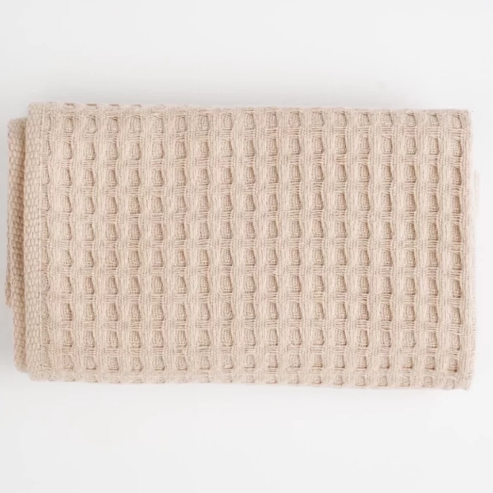 Полотенце вафельное ТМ «ЦУМ» Увп-03249 бежевый 100х150см