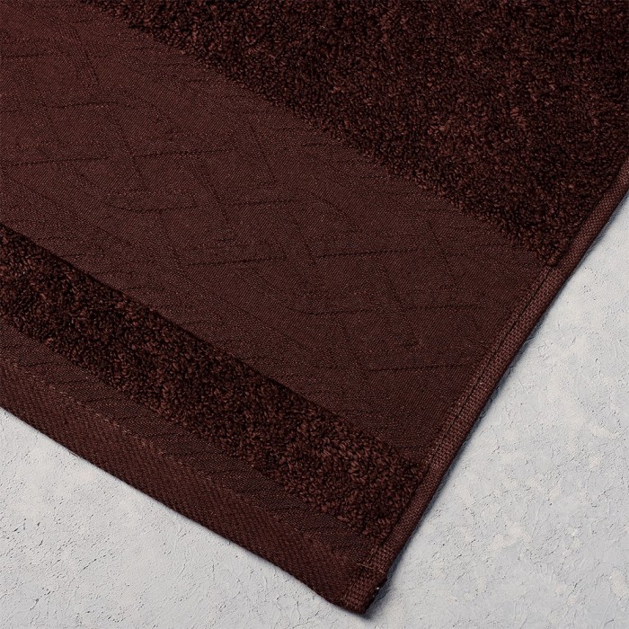 Полотенце махровое ТМ "ЦУМ" Zerotwist темный шоколад 70х140 см      