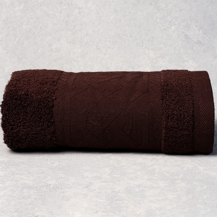 Полотенце махровое ТМ "ЦУМ" Zerotwist темный шоколад 70х140 см      