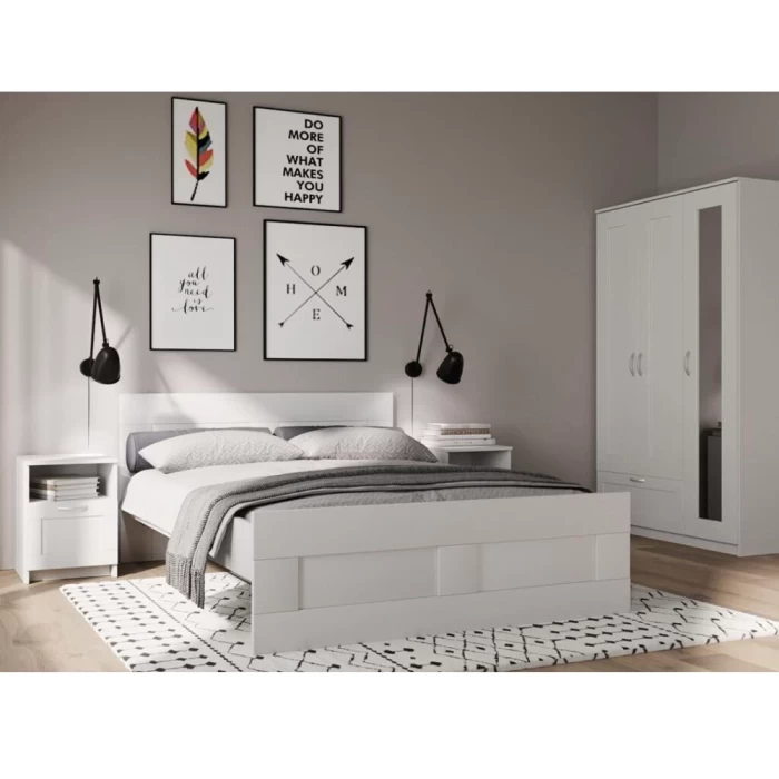 Кровать двойная Novus Сириус 2.02.04.180.1 120х200 белая