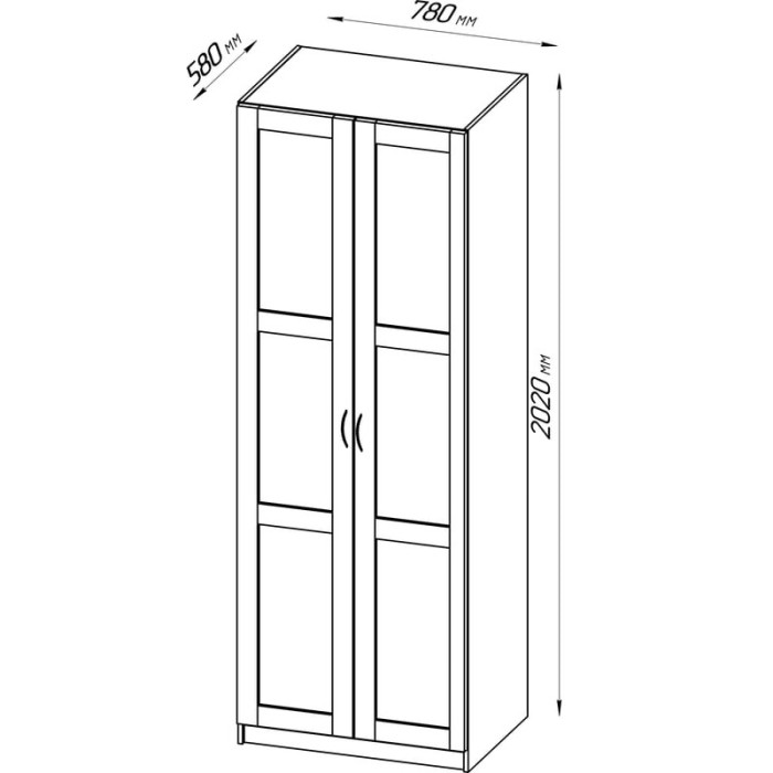 Шкаф Novus Пегас 2.04.01.080.1 белый