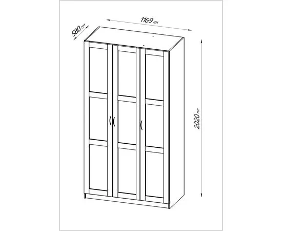Шкаф Novus Пегас 2.04.01.090.1 белый