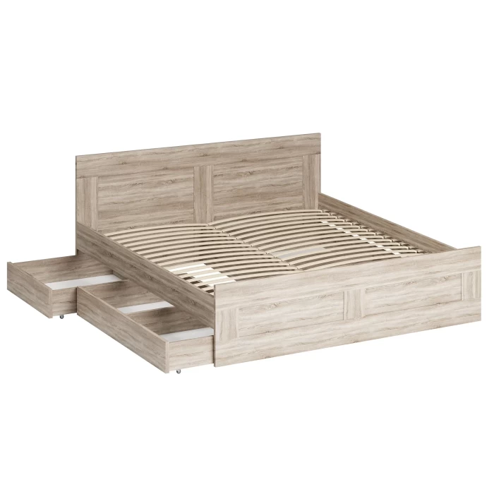 Кровать двойная Novus Сириус 2.02.04.210.3 180х200 сонома